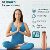 Pure Copper Leak Proof Water Bottle 600ml