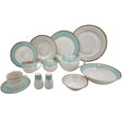 Dinner Set White & Turquoise (47pcs Set)