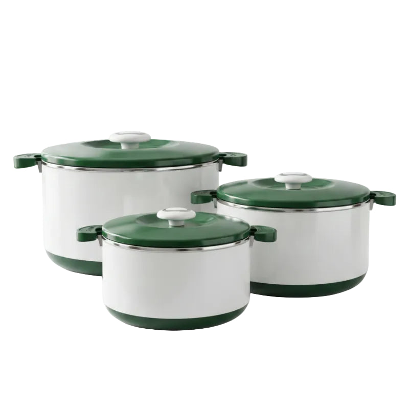 Insulated Food Warmer Green (Set of 3)