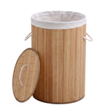 Round Bamboo Laundry Basket