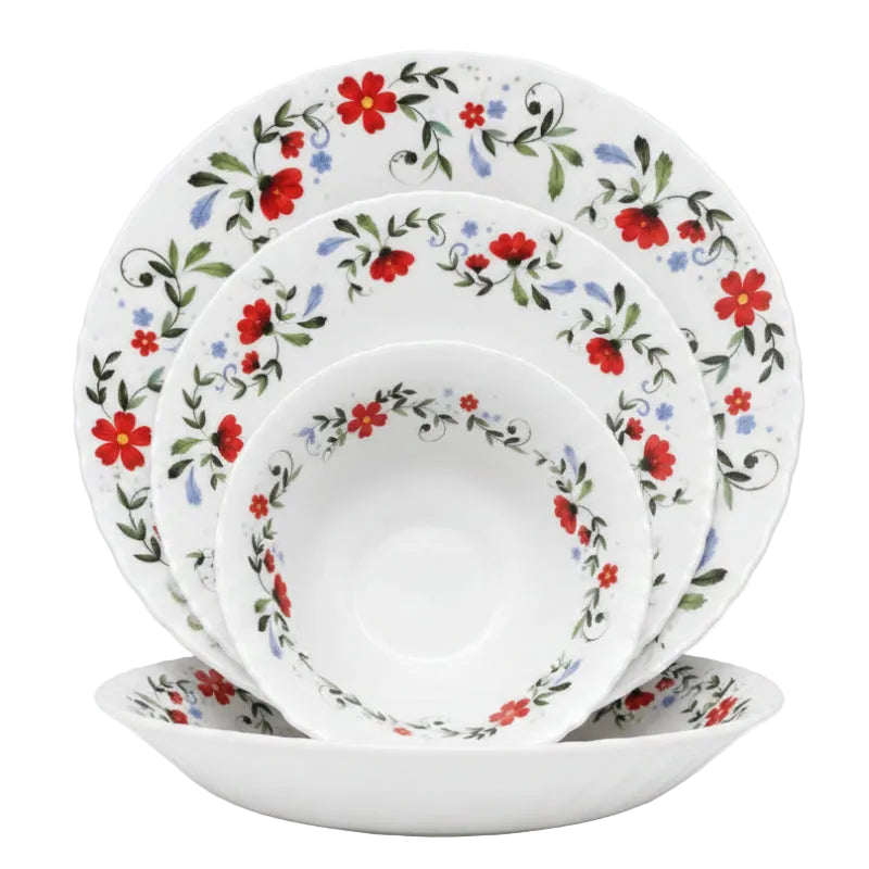 Danny Home Dinner Set 24pcs Floral White
