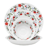 Danny Home Dinner Set 24pcs Floral White