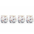 Floral Drinking Glass Set 4Pcs 420ml
