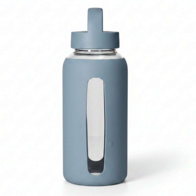 Borosilicate Glass Water Bottle With Silicone Cover 800ml