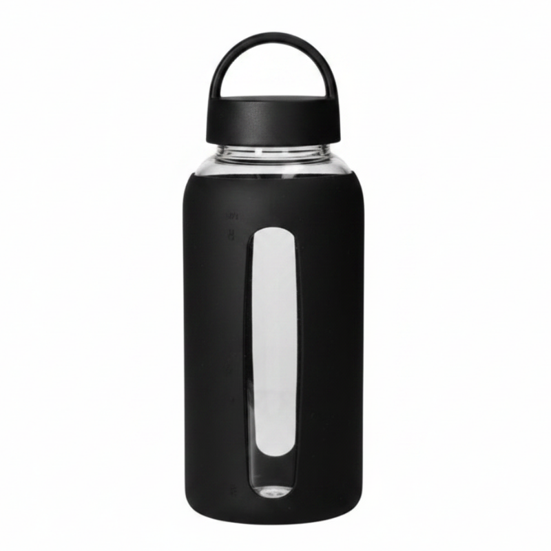 Borosilicate Glass Water Bottle With Silicone Cover 800ml