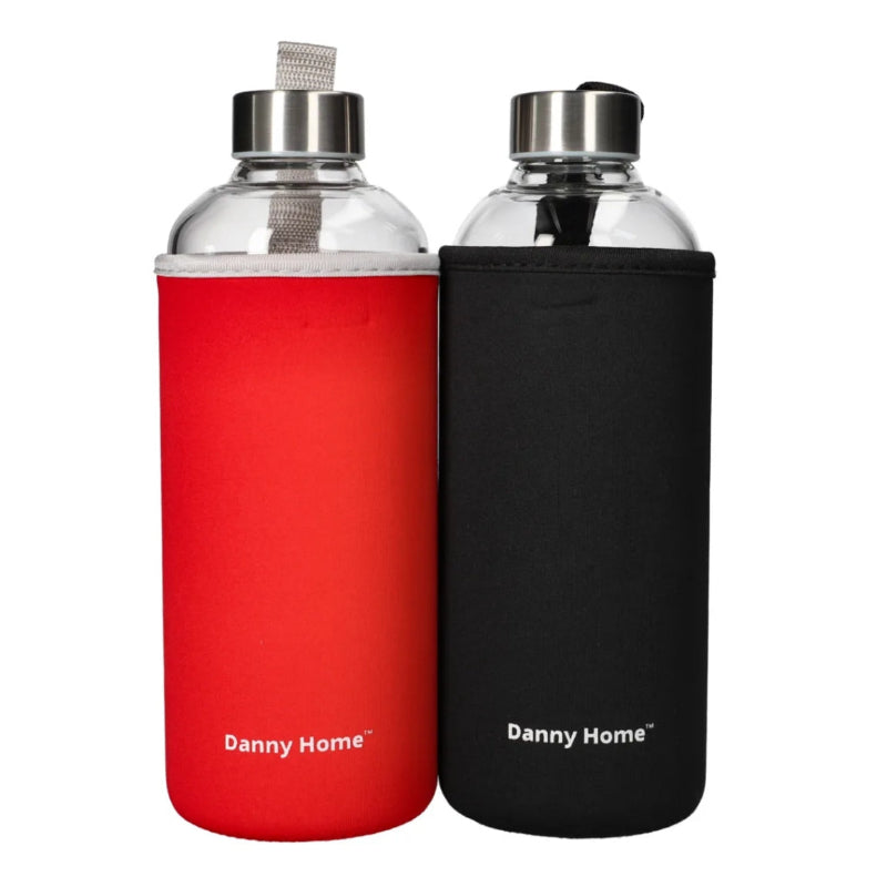 Glass Water Bottle With Neoprene Cover 1000ml