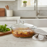 Borosilicate Oval Glass Casserole Dish 2.4L