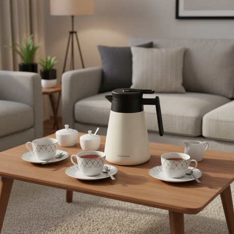 Double Wall Vacuum Flask 0.7L Cream