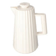 Double Wall Pleated Vacuum Flask 1L White