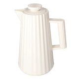 Double Wall Pleated Vacuum Flask 1L White