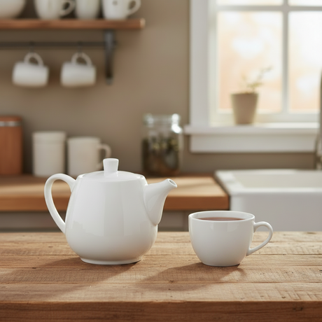 Porcelain Tea/Coffee Pot 700ml White