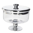 Glass Storage Jar Silver 17.5cm