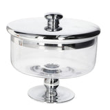 Glass Storage Jar Silver 17.5cm