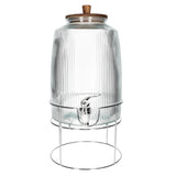 Glass Beverage Dispenser With Stand 6L