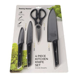 Kitchen Knife & Shear Set 4pcs