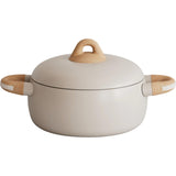 Aluminum Non Stick Cookware Set 9pcs Cream