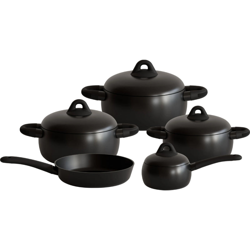 Aluminum Non Stick Cookware Set 9pcs Black