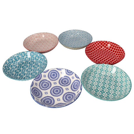 Bohemian Porcelain Pasta Bowl 8" (Set of 6 Pcs)