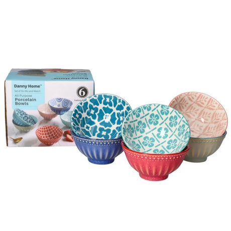 Bohemian Porcelain Bowls 3.5" (Set of 6 Pcs)