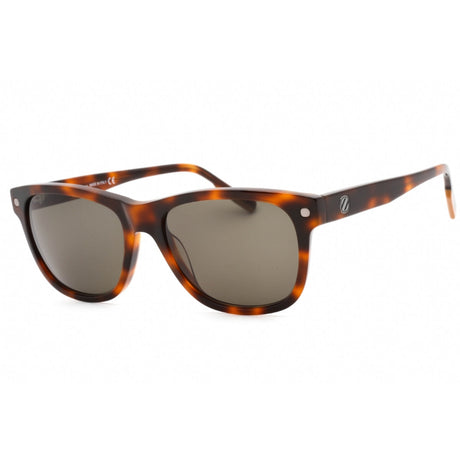 Zegna Sunglass Dark Havana With Green Lenses