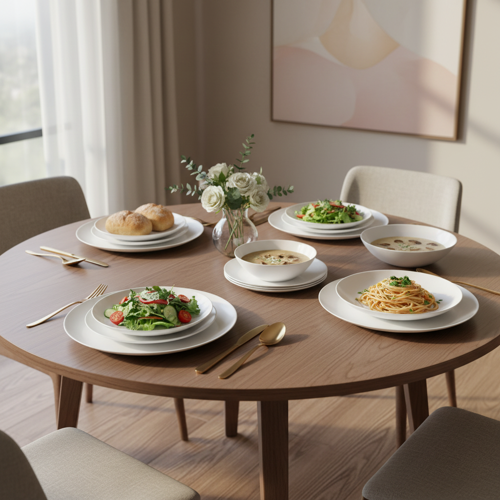 Opal Glass Dinner Set 18pcs White