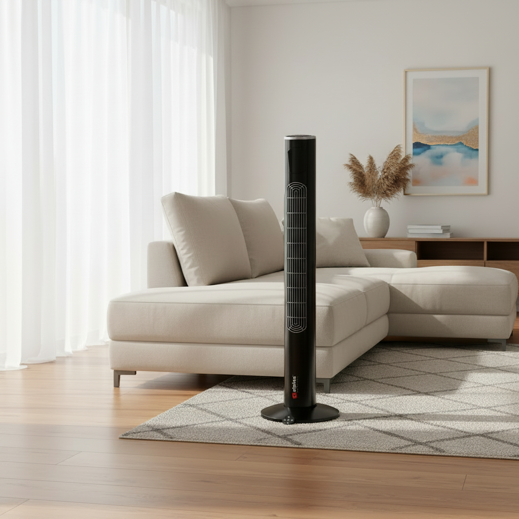 Alpina 46-Inch Tower Fan With Remote Control Black