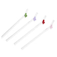 Reusable Glass Straws & Cleaning Brush (Set of 5 Pcs)