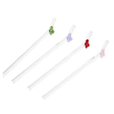 Reusable Glass Straws & Cleaning Brush (Set of 5 Pcs)