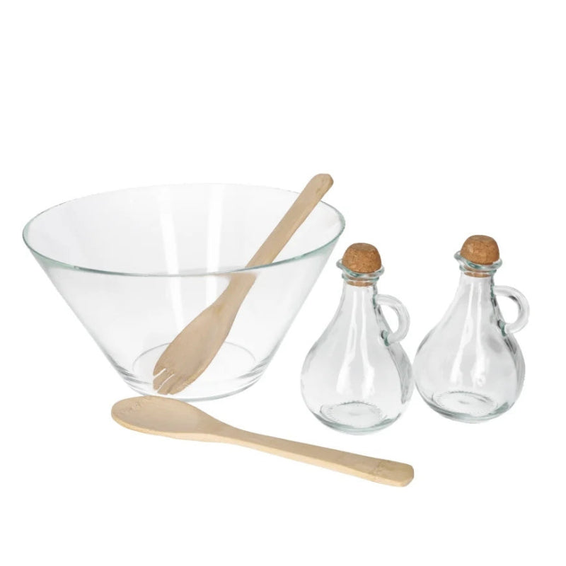 Glass Salad Bowl Set 5pcs