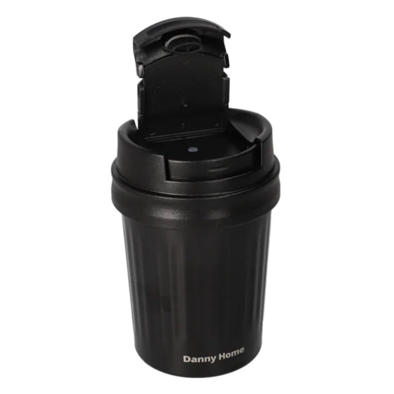 Double Wall Insulated Coffee Mug Black 300ml