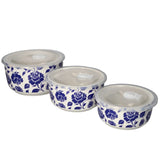 Porcelain Airtight Food Container Floral (Set of 3)