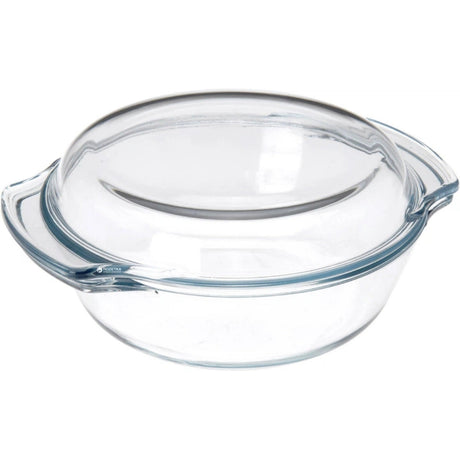Glass Casserole Dish With Lid 2.4L