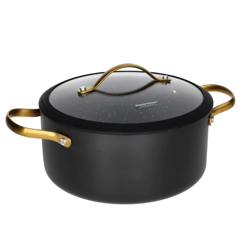 Non Stick Aluminum Casserole Pot 3.6L Black