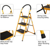 3 Step Folding Iron Ladder