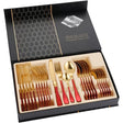 Stainless Steel Cutlery Set 24pcs Red & Gold