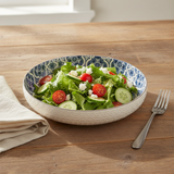 Bohemian Ceramic Deep Salad Plate 12"