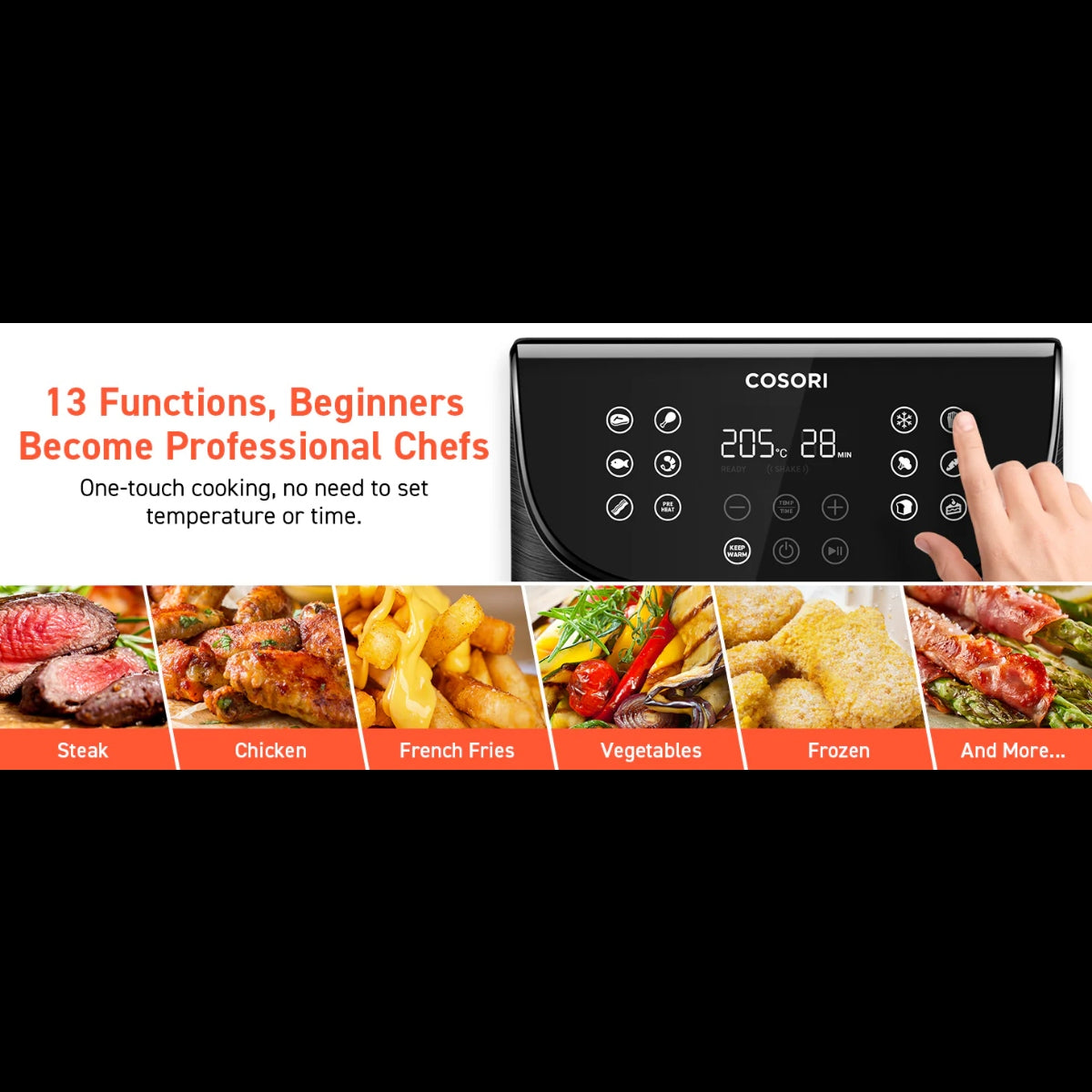 Cosori Digital Air Fryer 5.5L Black