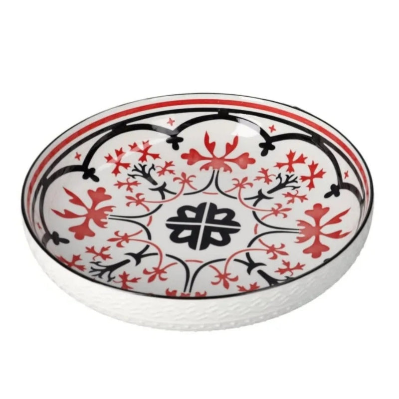 Bohemian Ceramic Deep Salad Plate 12"