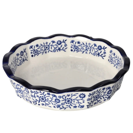 Round Porcelain Baking Dish Floral 10"
