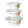 Opal Casserole Dishes Floral (Set of 3)