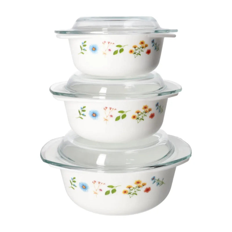 Opal Casserole Dishes Floral (Set of 3)
