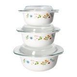 Opal Casserole Dishes Floral (Set of 3)