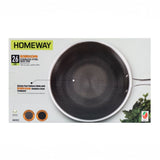 Homeway Wok Pan Honey Comb 26cm With Lid