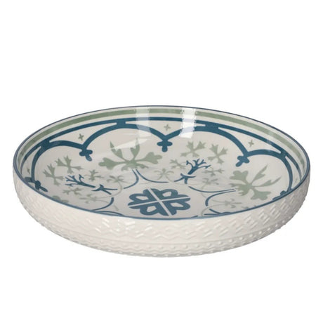 Bohemian Ceramic Deep Salad Plate 12"