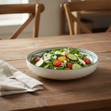 Bohemian Ceramic Deep Salad Plate 12"
