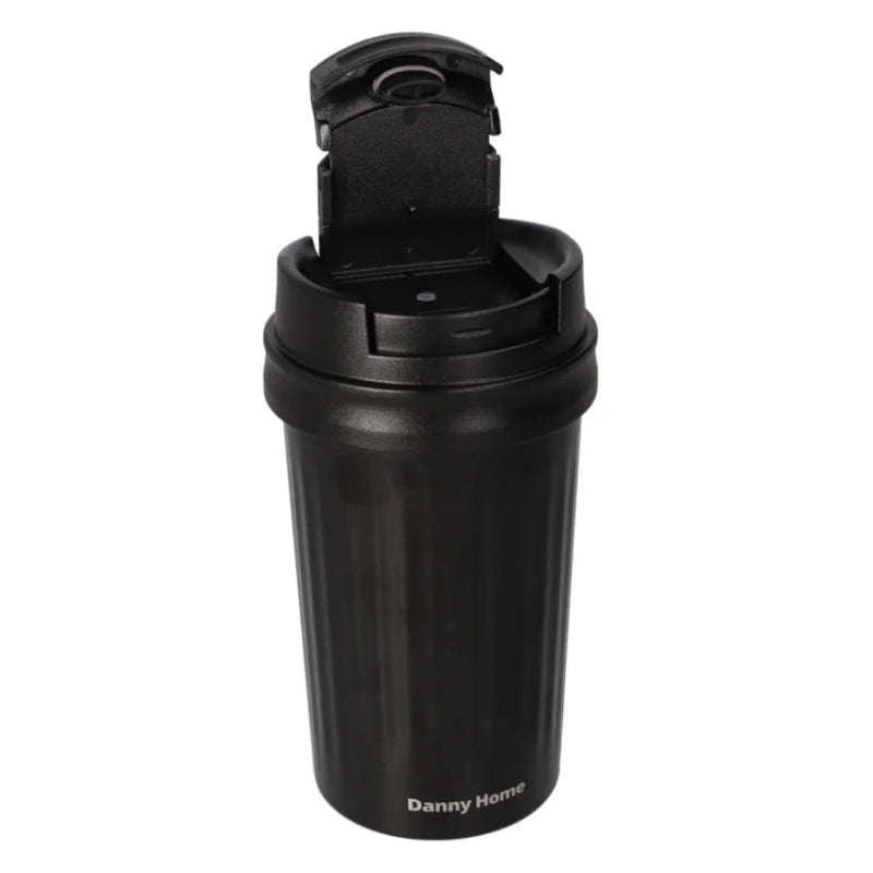 Double Wall Insulated Coffee Mug Black 400ml