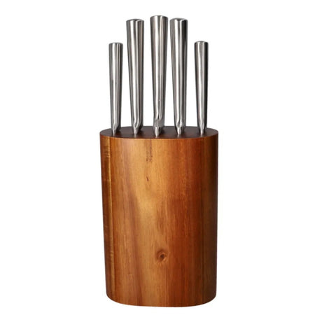 Natural Kitchen Knife Block Set 5 Pcs