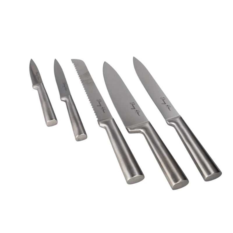 Natural Kitchen Knife Block Set 5 Pcs