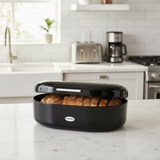 Stainless Steel Bread Box Black 33cm
