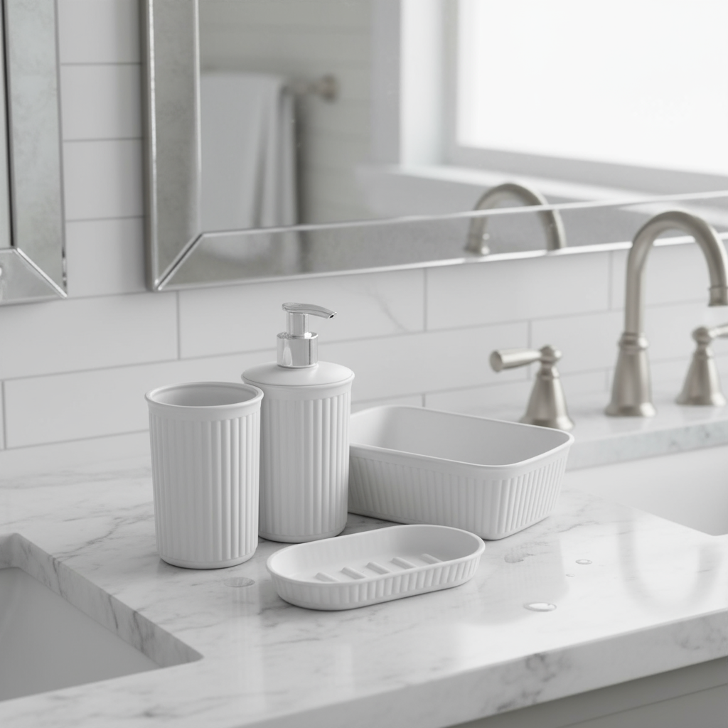 Bathroom Set Baobab Perg White